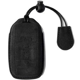 CGZOWYU Premium Suede Car Key Fob Case Cover Shell Fit for Rolls-Royce Phantom Badge Edition with Keychain