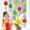Winlyn 24 Sets Apple Craft Kits Apple Suncatcher Wind Chime