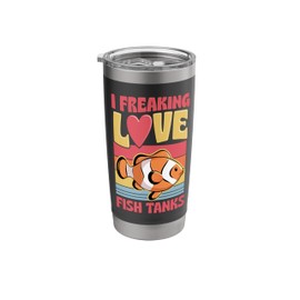I Freaking Love Fish Tanks Retro Vintage Style Fish Tank Stainless Steel Insulated Tumbler