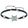 LES POULETTES BIJOUX - Silver Metal Turtle Bracelet with Braided