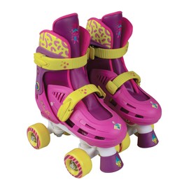 PlayWheels Trolls World Tour 2 Quad Skates for Children in Sizes J10-J13 – Vibrant and Engaging Design Inspired by The Popular Movie – Ideal for Both Indoor and Outdoor Roller Skating Fun