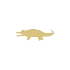 Gator Cutout Unfinished Wood Swamp Crocodile Alligator Zoo Animal MDF Shape Canvas Style 1 (6")