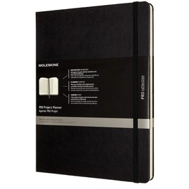 Moleskine - Pro Project Planner and Notebook, Professional Appointment Calendar, Productivity for Projects and Project Management, Hardcover, Format 19 x 25 cm, Colour Black, 288 Pages