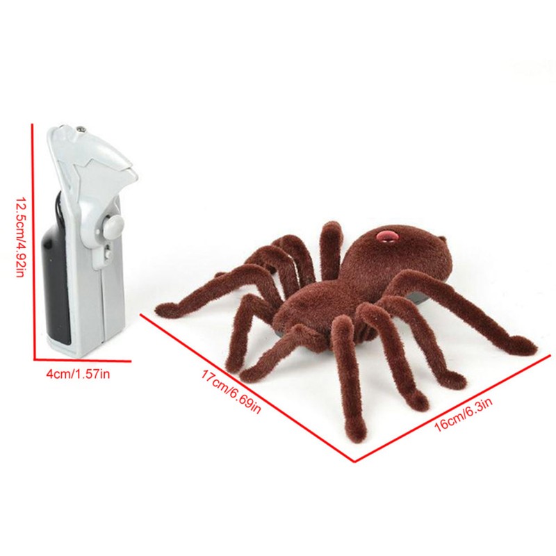 Funny Creepy Soft Scary Plush Spider Infrared Remote Control Tarantula