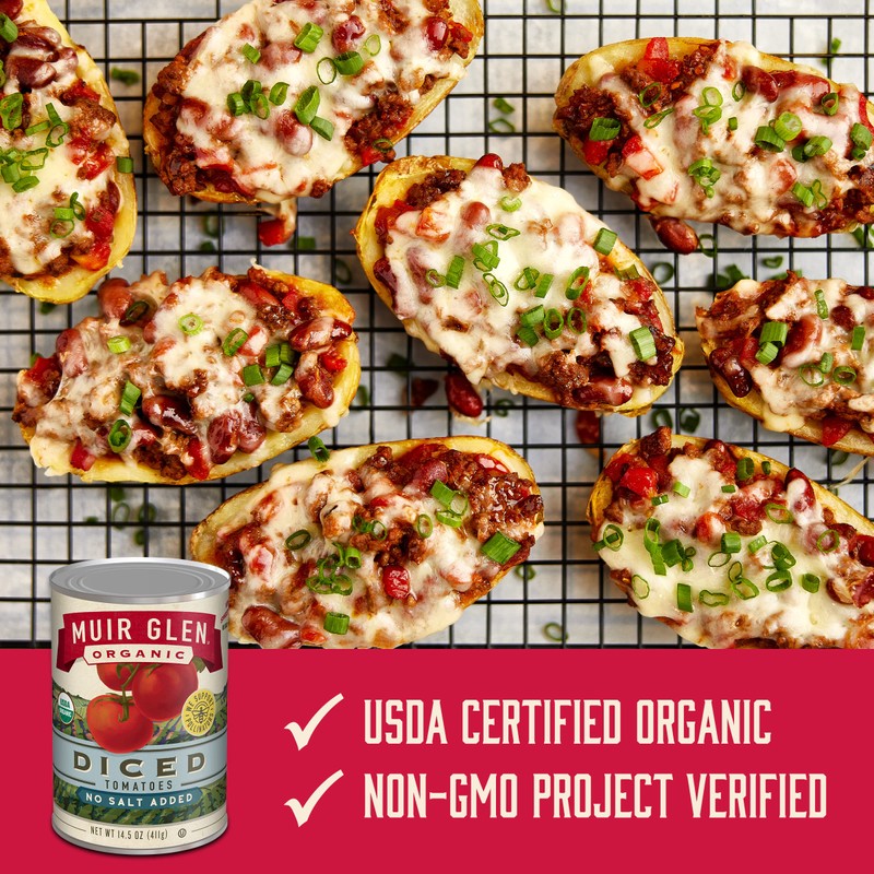 Muir Glen Organic Diced Canned Tomatoes, No Salt Added, 14.5