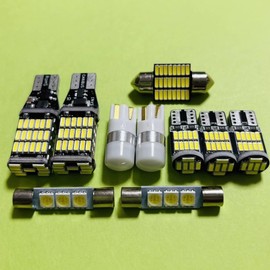 Demon Bakukou! SK9 Forester T10 LED Room Lamp, Back Lamp, License Plate Light, Set of 10, White, For Subaru Vehicle Inspection Parts, Car Supplies