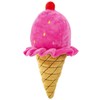 Plush Pet Toy 3 Assorted Ice Cream Cones with Squeakers