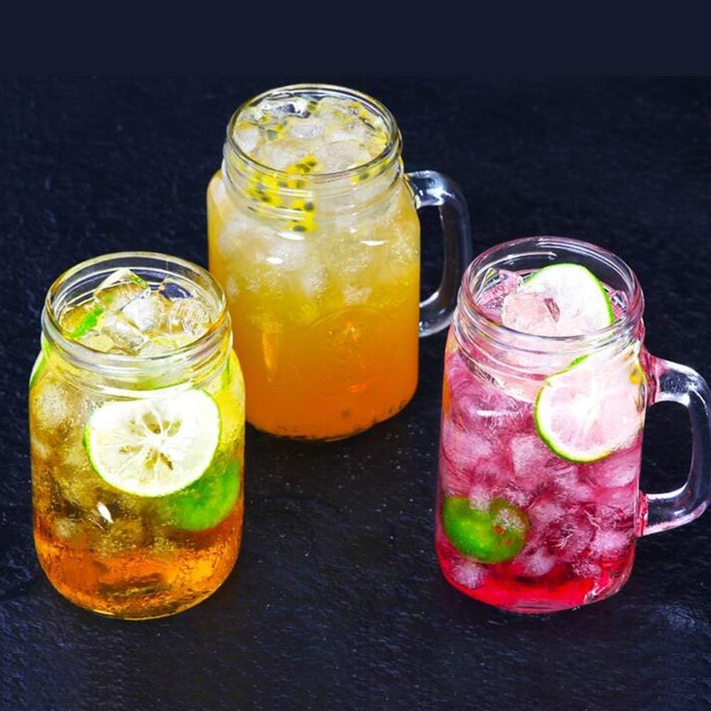 Maredash 8 Pack Mason Jars With Handle Lids with Chalkboard