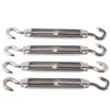 4Pcs Hook to Hook Turnbuckle Stainless Steel Hardware Kit for