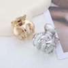 Enautoabs Silver Hair Clip Hair Clip for Women Metal Medium