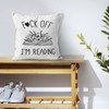 HIWX Book Pillow Cover,I'm Reading Book Decorative Pillowcase Throw Pillows
