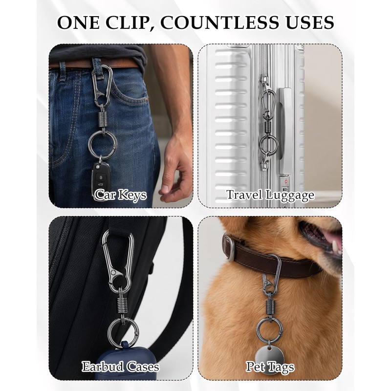 DAWZMR 18 Pcs Zipper Clips Anti Theft, Double Opening Small