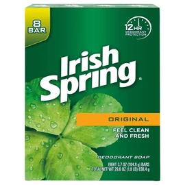 Irish Spring Original Deodrant Soap Unisex Soap, 3.75 Oz Bars, 8-Count