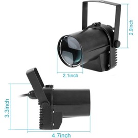 Superdream LED Beam Pinspot Stage Light DJ Mirror Spotlight for Dance Party Wedding DJ Disco Show Mirror Ball Lighting (Green)