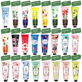 Hand Cream Gifts Set For Women, Teacher Appreciation Gifts, Bulk Hand Lotion for Dry Cracked Hand, Mini Travel Size Hand Cream, Christmas Birthday Mothers Day Gift for Teacher Nurse Coworker