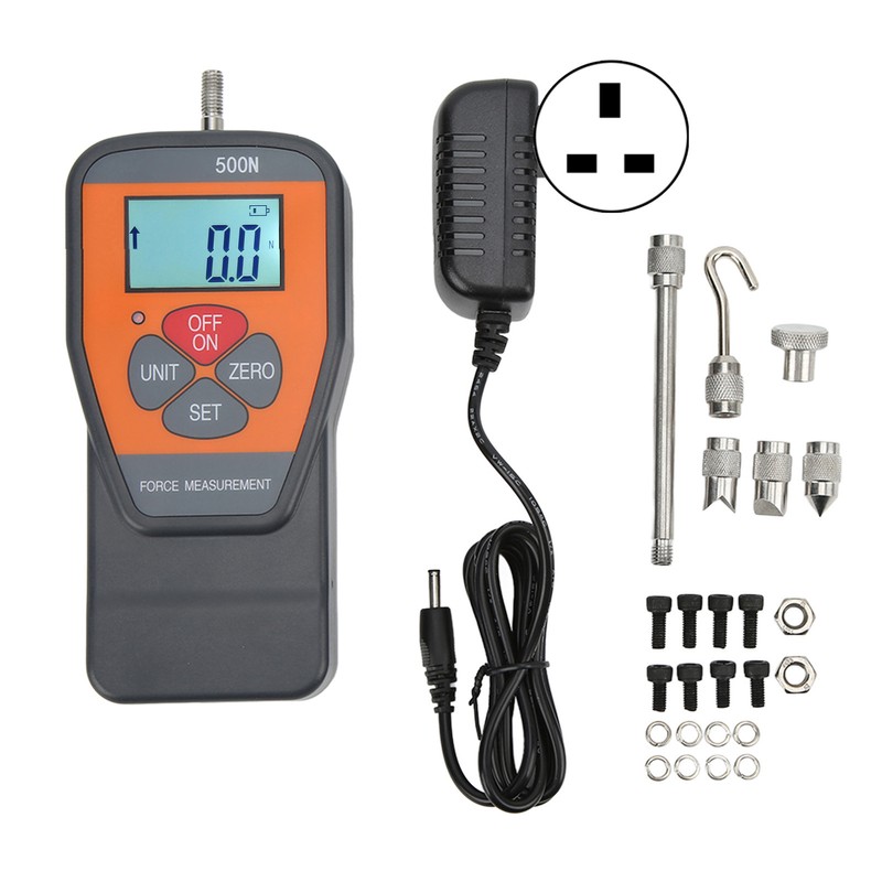 RuoShui 500N Digital Force Gauge with LCD Backlight Screen Portable
