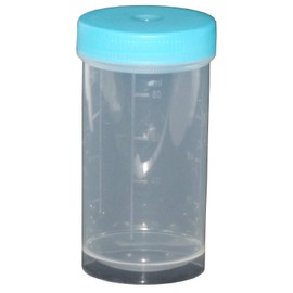 10 Screw Socket 100ml Laboratory New Round Box Blue + 1 Transparent Bag