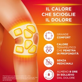 ThermaCare, 2 Fasce Autoriscaldanti per i Dolori del Ginocchio, Rilassa la Muscolatura e Offre Sollievo Prolungato, 8 Ore di Calore Terapeutico Costante, Cerotti Riscaldanti Monouso Senza Farmaci