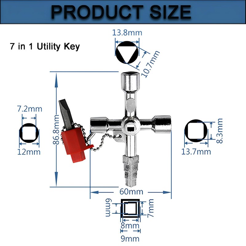 AHEJIOO 7 piece set, heating bleed key set, control cabinet