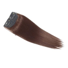 HIYE Hair Extensions 100% Human Hair Piece Extensions One Touch Wig, Volume Up, Point Wig Clip, Top Cover, Double Sided, Backed (Maroon, 9.8 inches (25 cm)