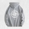 Compass Graphic Hoodie 100% Cotton US Warehouse 6 ColorsColor: Light
