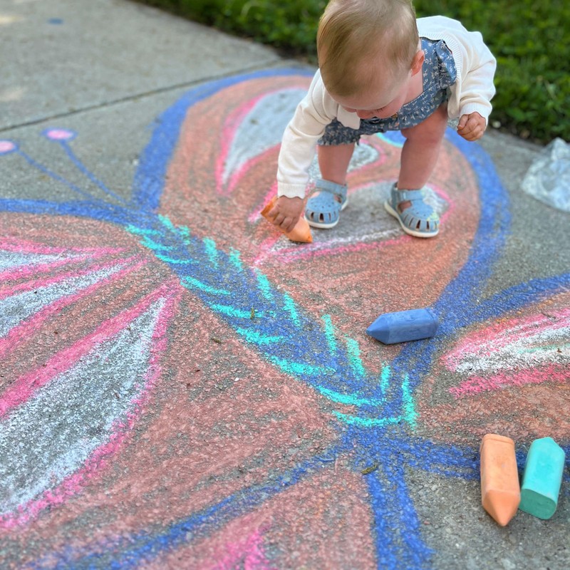 Urban Infant Non-Toxic Sidewalk Chalk for Toddlers 1-3 and Kids
