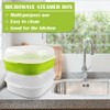 DOERDO Microwave Steamer with Lid, Plastic Vegetable Steamer for Cooking
