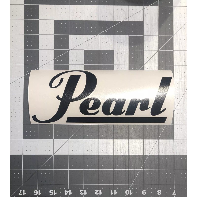 Pearl Drum Head 🥁 Decal Black High Quality Permanent Vinyl