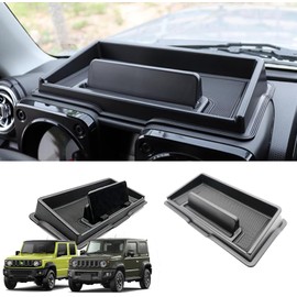 WADY Consola Central Organizador de Tablero para 2019-2024 Suzuki Jimny JB64 JB74 con Almohadilla Antideslizante Puede Utilizar como Soporte para teléfono móvil (Negro)
