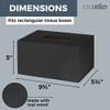 Crutello Rustic Farmhouse Tissue Box Cover - Wooden Black Rectangular