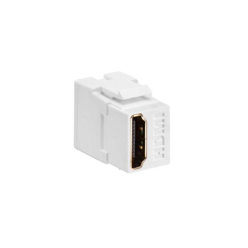 Leviton Feed Through, QuickPort HDMI Connector, 40834-W, White