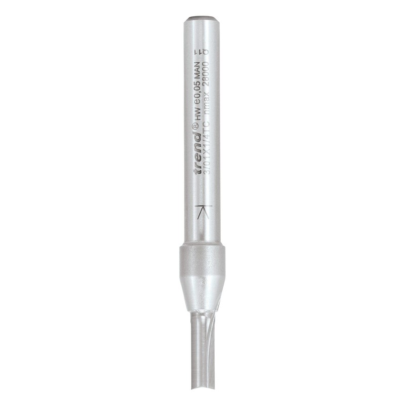Trend Professional 1/4" Shank Straight Router Cutter Bit-Ref: 3/01X1/2TC Diameter