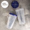 PLASTICPRO 48 Ounce Twist Top Deli Containers Clear bottom With