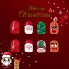 Pack of 24 Christmas False Nails Short - Red Santa