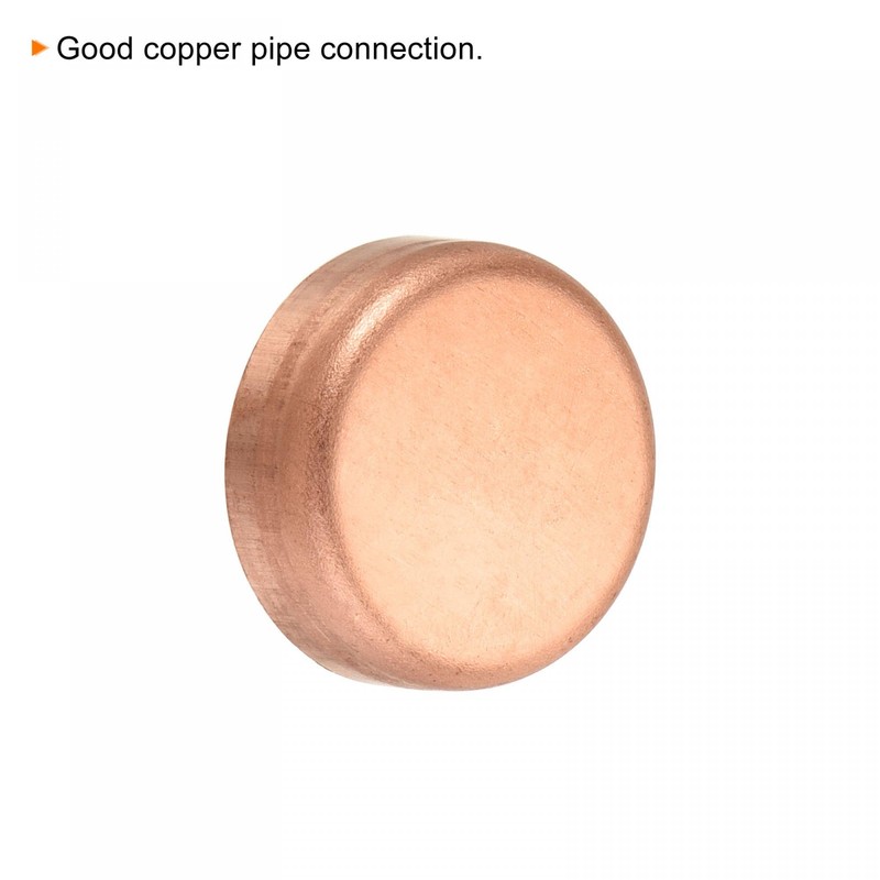 sourcing map Pack of 3 Copper End Cap Plug Connector