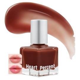 Heart Percent Dote On Mood Top Coating Lip Plumper, High-Shine Glossy Finish Cool to Warm Tone Changing Lip Gloss 01. Warm Changer
