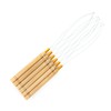 6 Wooden Hair Extension Loop Needle Threader Pulling Hook Tools