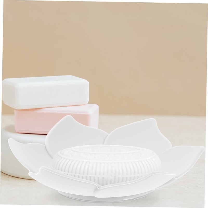 LABRIMP 2pcs Flower Soap Holder Self-draining Flower Shaped Soap Dish