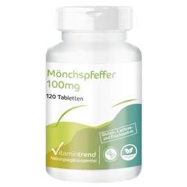 Mönchspfeffer - mit 6mg Zink und 200mg Mönchspfeffer pro Tagesdosis - 120 Tabletten - hochdosiert - vegan - bioverfügbare Supplements aus Deutschland | Vitamintrend