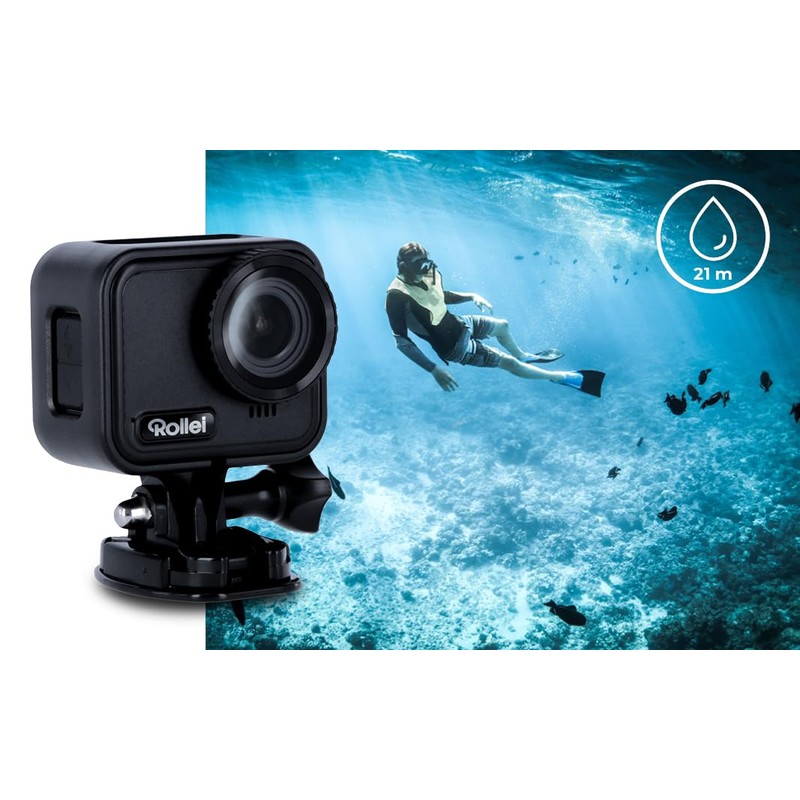 Rollei Actioncam 9s Cube: Brillante 4K Action, Wasserdicht bis 21m,