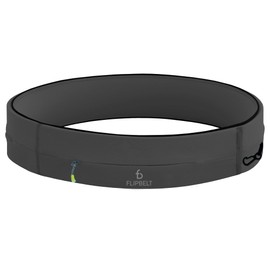 FlipBelt Zipper Running Belt, Waist Pack for Fitness and Running Fanny Pack for Women Men Phone Keys Money US Company - [Carbon] - [Large]