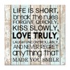 Life Is Short,Break The Rules Forgive Quickly Chinese Wooden Wall