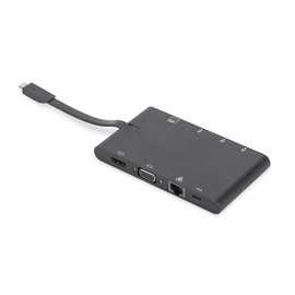 Digitus DA-70865 USB 3.1 (3.1 Gen 2) Type-C Black notebook dock/port replicator - Digitus DA-70865, Wired, USB 3.1 (3.1 Gen 2) Type-C, USB Type-C, MMC, MicroSD (TransFlash), SD, SDHC, SDXC, 5 Gbit/s,
