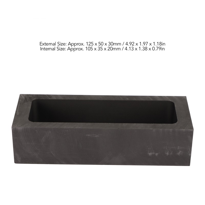 Ingot Mold Graphite Casting Bar Mould 105x35x20MM Internal 125x50x30MM External
