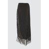 TRENDYOL Damen Quaste Viscose Sarong Rock Skirt, Schwarz, 42 EU