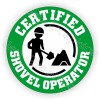 Unbranded/Generic 3pcs Certified Shovel Operator Funny Hard Hat Stickers Decals Safety Helmet