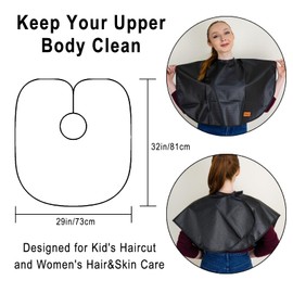 Pelocapa Makeup Cape Hair Dye Cape for Women Short Salon Cape for Stylists Waterproof Haircutting Cape Professional Shampoo Cape, 31.5”L*29”W