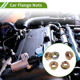 HOPESPANNER 5 Pcs M10 Car Flange Nuts Carbon Steel Concave and Convex Hex Lock Flange Nuts Non-Slip Lock Flange Color Zinc for Car Motorcycle