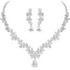 Zenith Goods Zirconia Tiara, Necklace, Earrings or Earrings Set, Includes