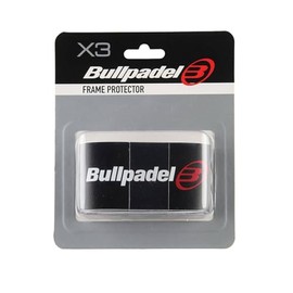 Bull Padel Frame Padel - Protectores de Marco de murciélago, Color Negro, Paquete de 3
